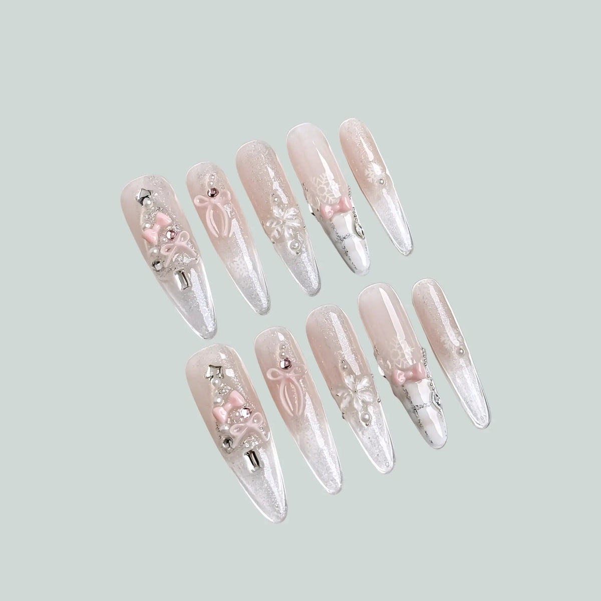 Blush Snowfall Glowi Nails