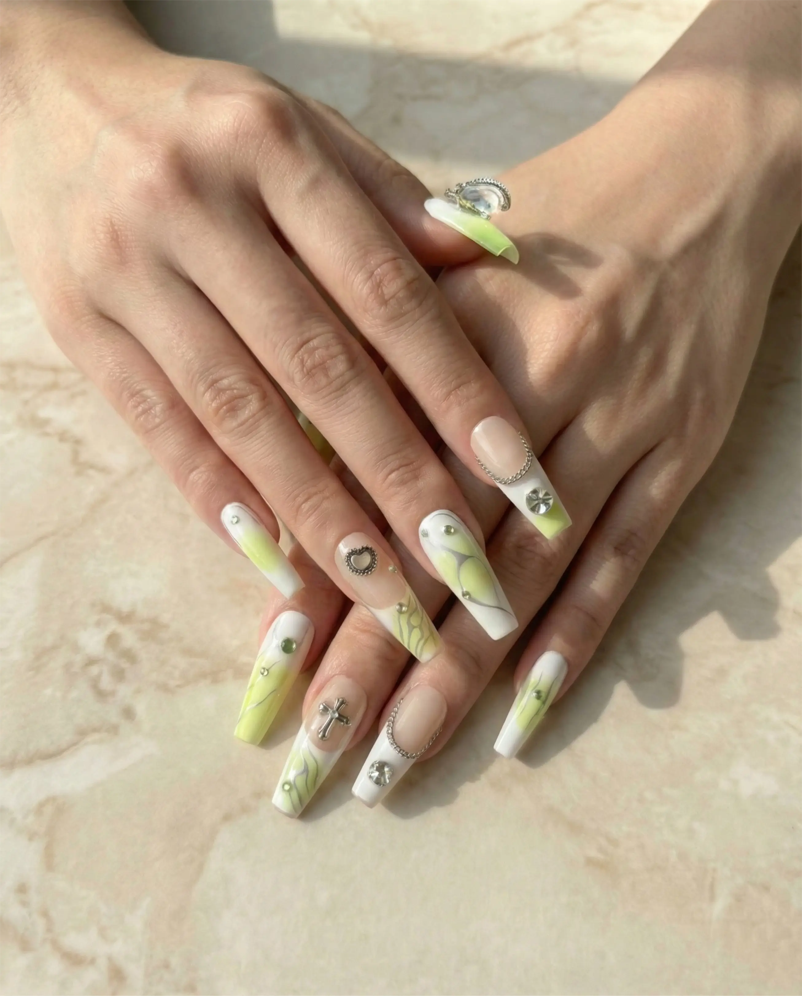 Celestial Limewave Glowi Nails