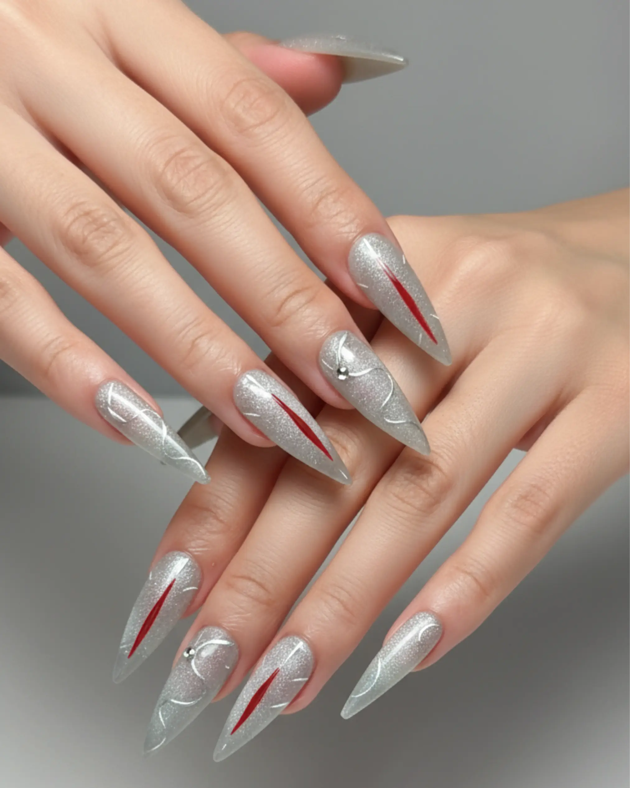 Crimson Split Glowi Nails