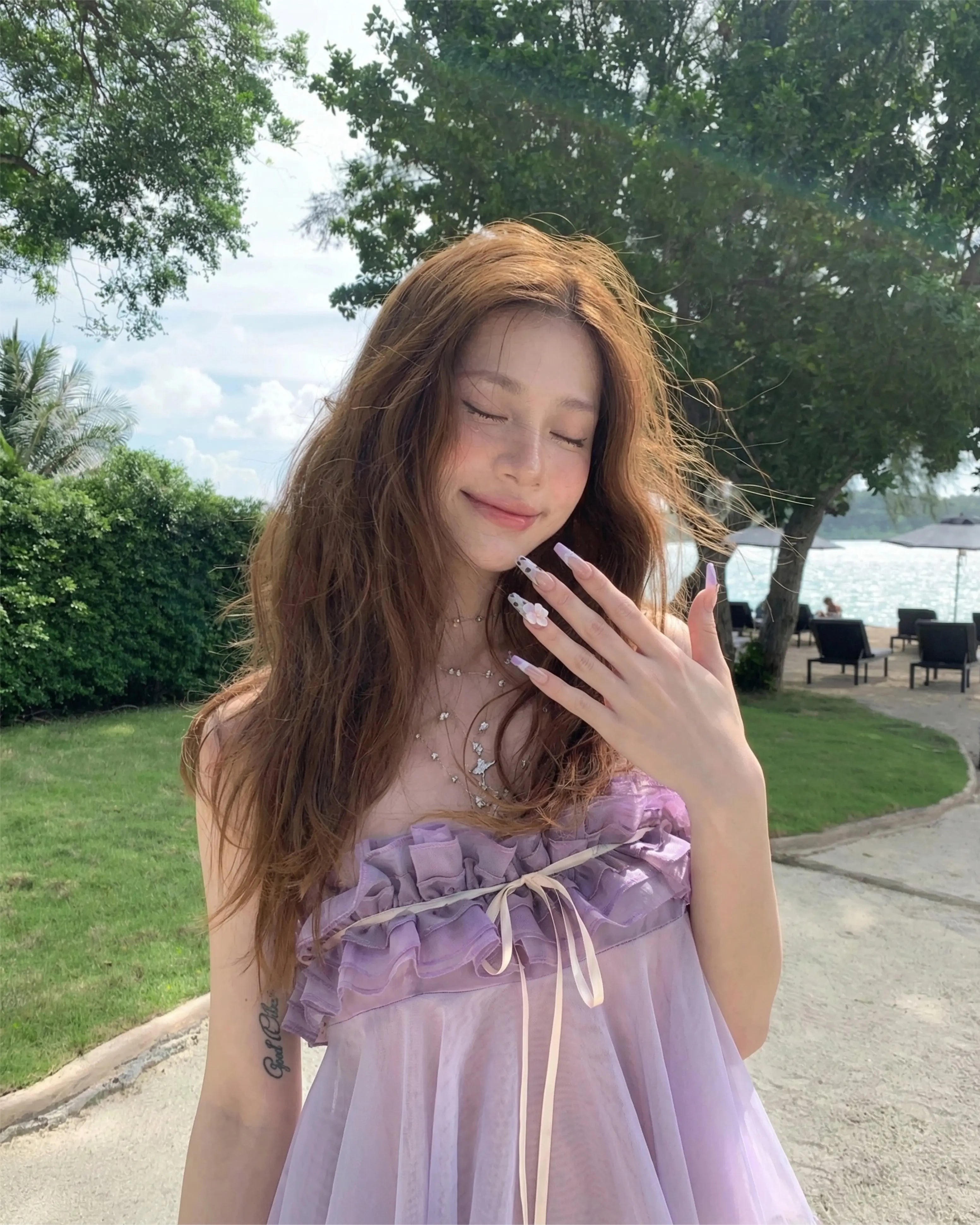 Taro Boba Glowi Nails