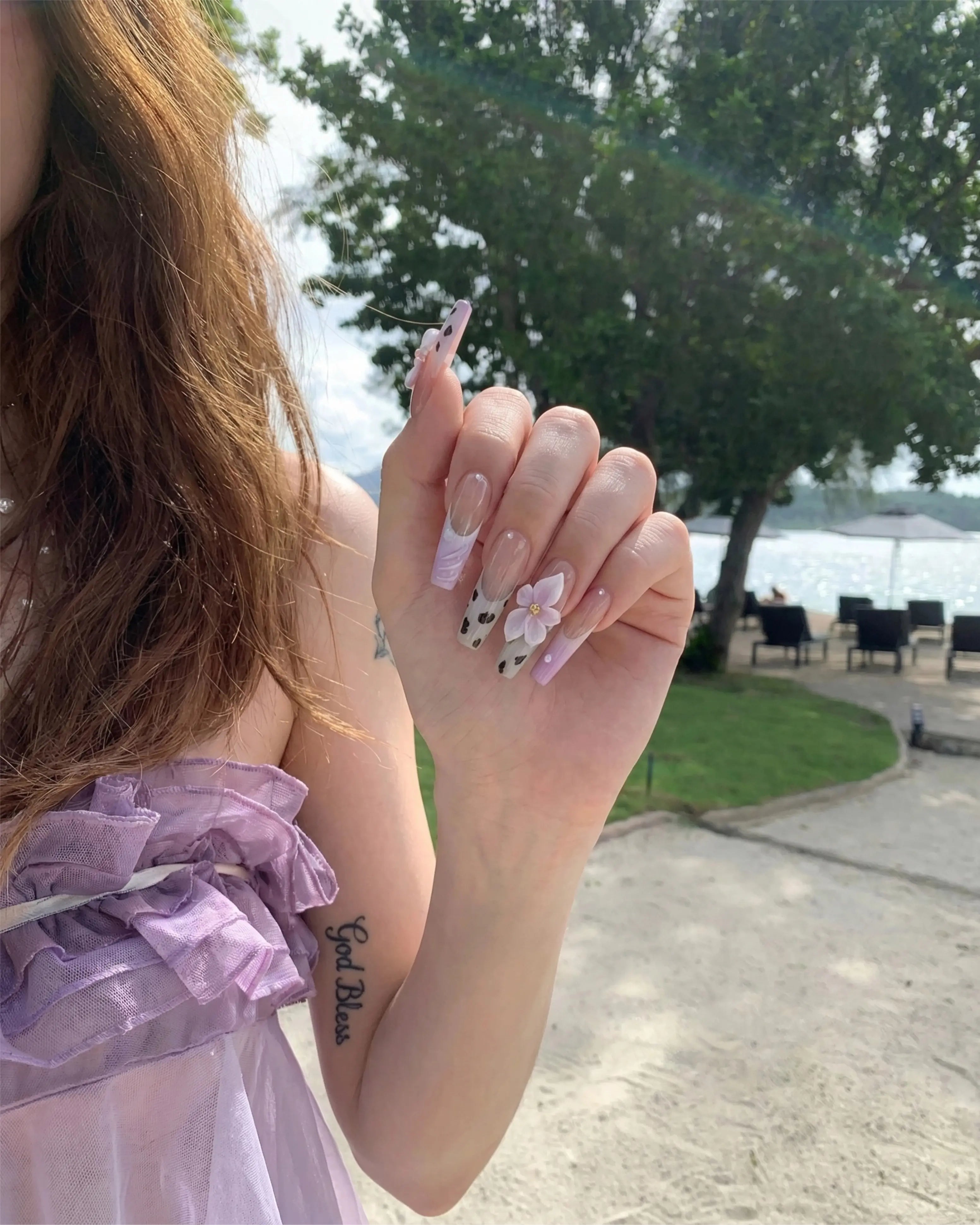 Taro Boba Glowi Nails