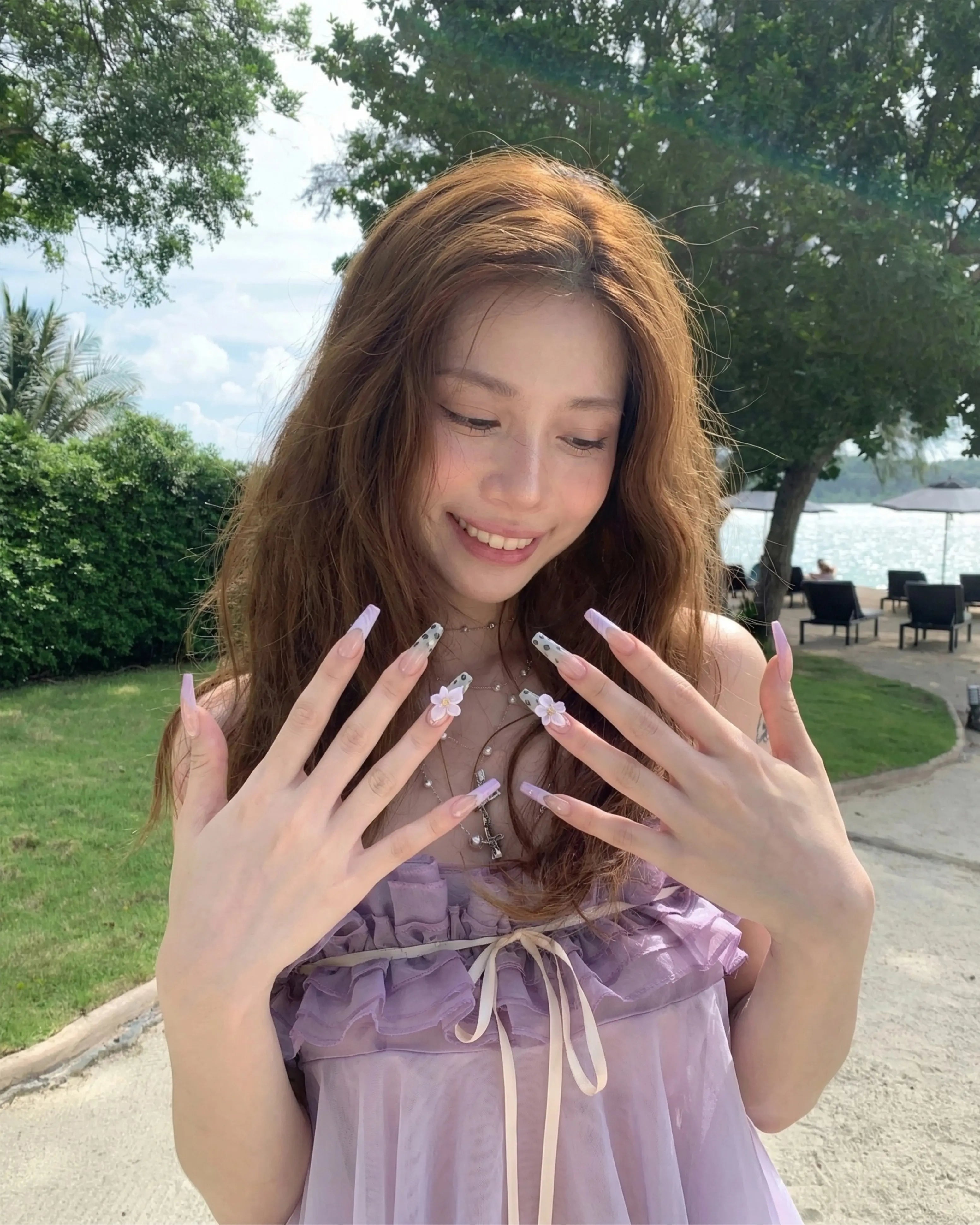 Taro Boba Glowi Nails