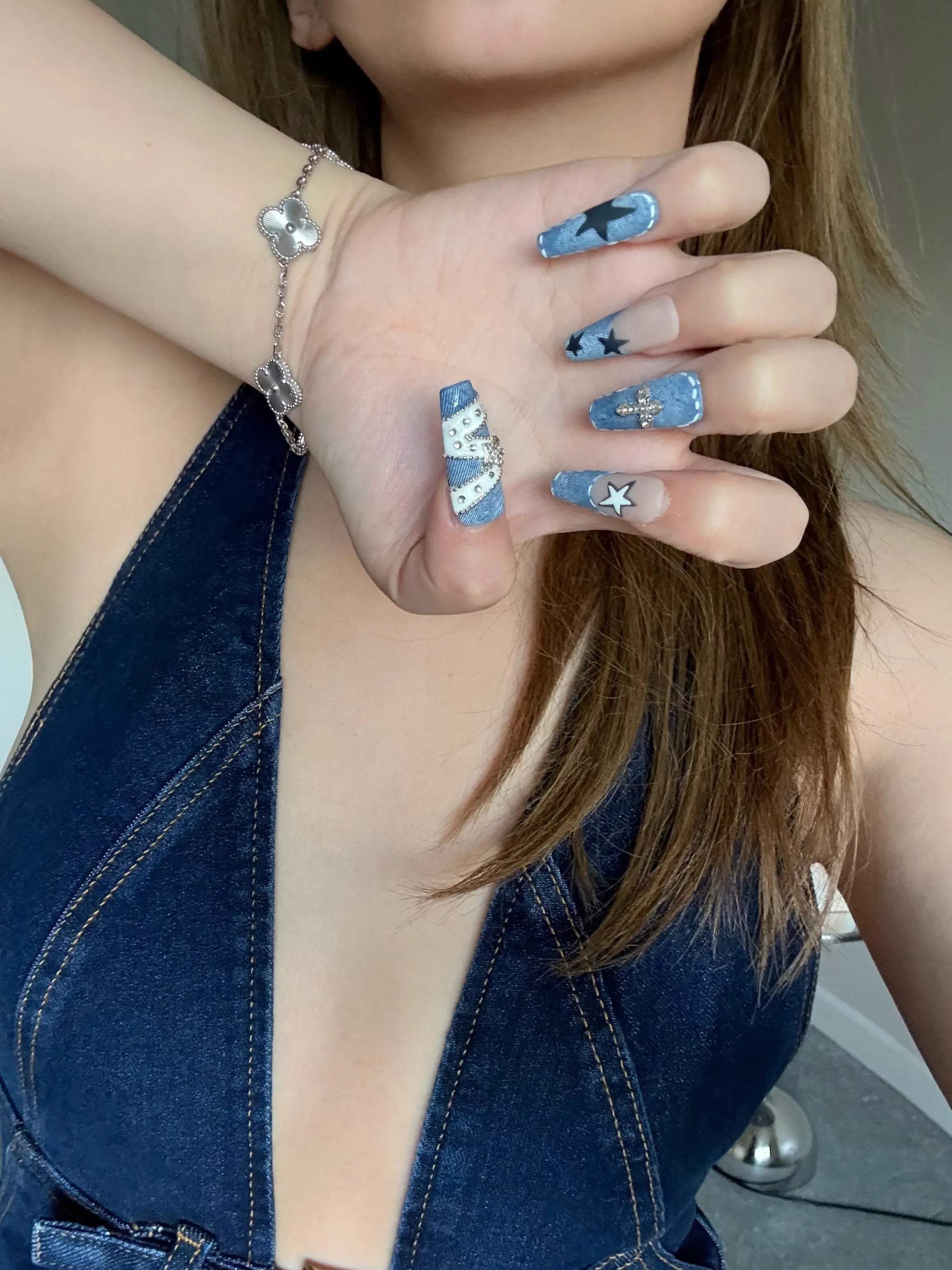 Starlit Denim Glowi Nails
