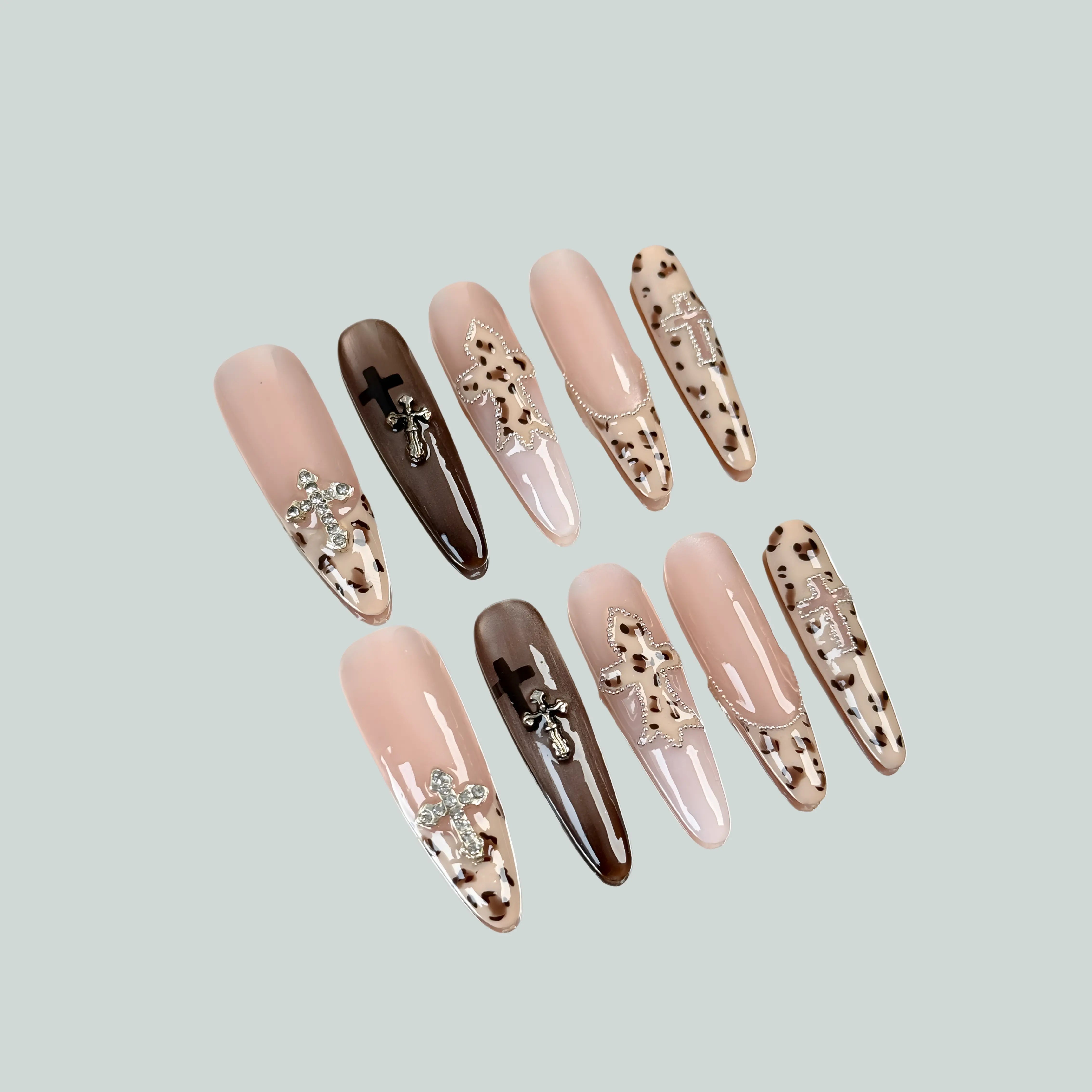 Leopard Rosary Glowi Nails